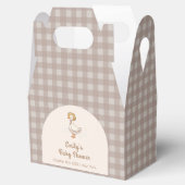 Little Duckling Farmhouse Gingham Baby shower Bedankdoosjes (Geopend)