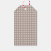 Little Duckling Farmhouse Gingham Baby shower Cadeaulabel (Achterkant)