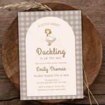 Little Duckling Farmhouse Gingham Baby shower