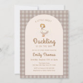 Little Duckling Farmhouse Gingham Baby shower Kaart (Voorkant)