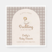 Little Duckling Farmhouse Gingham Baby shower Servet (Voorkant)