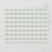 Little Duckling Gingham Baby shower advies voor ma Informatiekaartje (Achterkant)