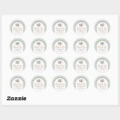 Little Duckling Gingham Baby shower Bedankt Ronde Sticker (Vel)