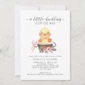 Little Duckling is onderweg naar de babymeisjesdou Kaart (Voorkant)