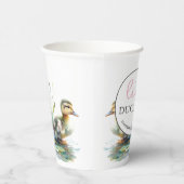 Little Duckling Paper Cups Meisje Baby shower Papieren Bekers (Rechts)