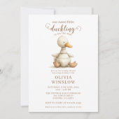 Little Duckling Waterverf Baby shower Kaart (Voorkant)