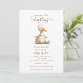 Little Duckling Waterverf Baby shower Kaart (Staand voorkant)
