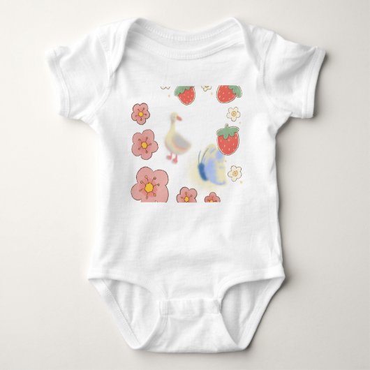 little duckling with strawberry a portray of sooth romper (Voorkant)