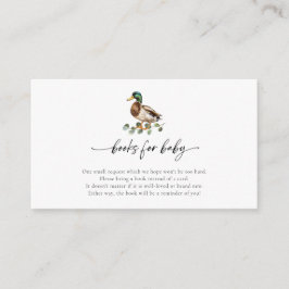 Little Ducklings Duck Baby shower Boek Verzoek Informatiekaartje