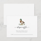 Little Ducklings Duck Baby shower Boek Verzoek Informatiekaartje (Voorkant / Achterkant)