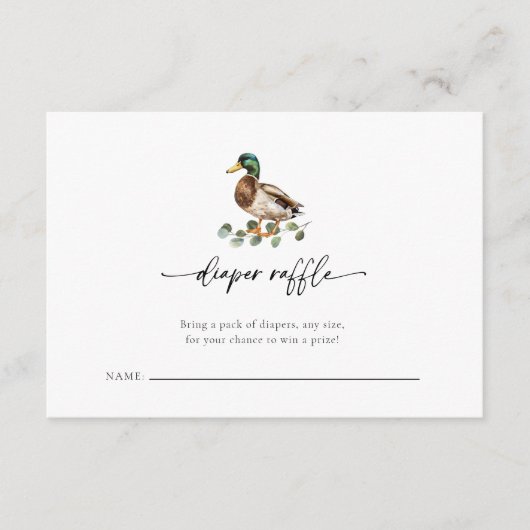 Little Ducklings Duck Baby shower Boek Verzoek Informatiekaartje (Voorkant)