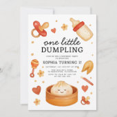 Little Dumpling 1e verjaardag Kaart (Voorkant)
