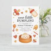 Little Dumpling 1e verjaardag Kaart (Staand voorkant)