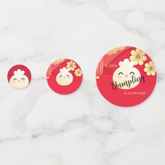 Little Dumpling Baby shower Asian Table Confetti (Voorkanten)