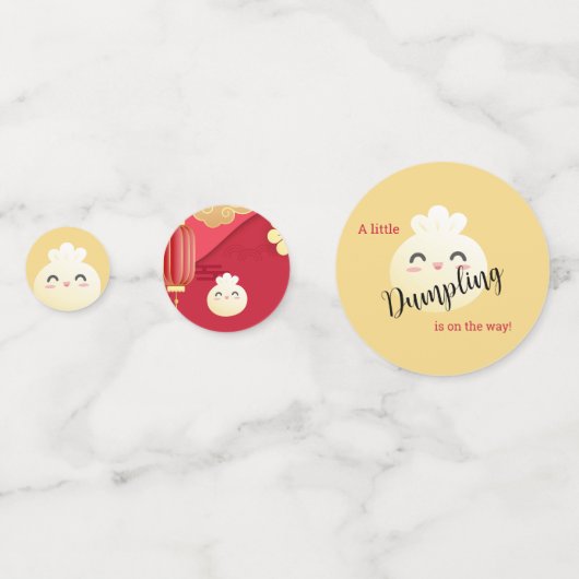 Little Dumpling Baby shower Asian Table Confetti (Achterkanten)