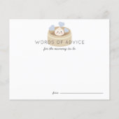 Little Dumpling Baby shower Blue Advice Kaart (Voorkant)