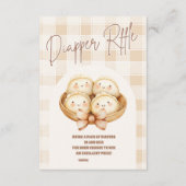 Little Dumpling Baby shower Diapper Raffle Informatiekaartje (Voorkant)