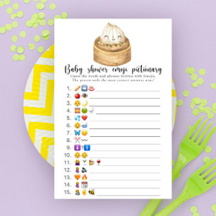 Little Dumpling baby shower Emoji Pictionary spel