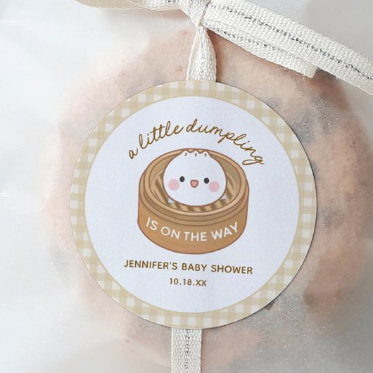 Little Dumpling Baby Shower Favor Stickers