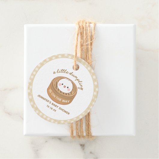 Little Dumpling Baby shower Favoriet Bedankjes Labels (In situ)