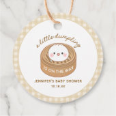 Little Dumpling Baby shower Favoriet Bedankjes Labels (Achterkant)