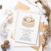Little Dumpling Baby shower Invitation Kaart