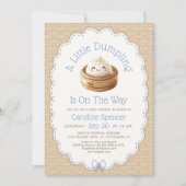 Little Dumpling Baby Shower Kaart (Voorkant)