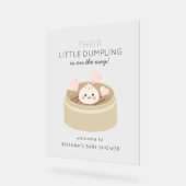 Little Dumpling Baby shower Welcome Acryl Bord (Hoek)