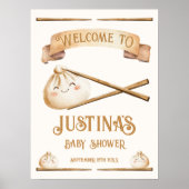 Little Dumpling Baby shower Welkomstbord Poster (Voorkant)