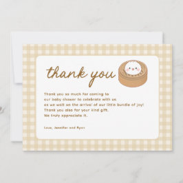 Little Dumpling Bao Baby Shower Bedankkaart