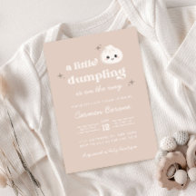 Little Dumpling Bao Dim Sum Baby shower Invitation
