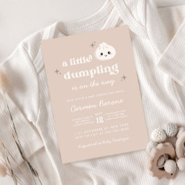 Little Dumpling Bao Dim Sum Baby shower Invitation Kaart