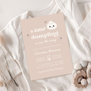 Little Dumpling Bao Dim Sum Baby shower Invitation Kaart
