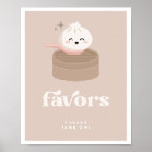 Little Dumpling Bao Dim Sum Favors Sign Poster (Voorkant)