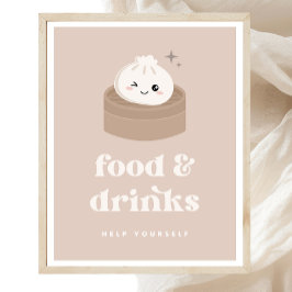 Little Dumpling Bao Dim Sum Food & Drinken Sign Poster