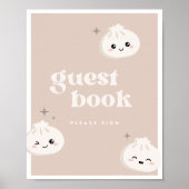 Little Dumpling Bao Dim Sum Guest Book Sign Poster (Voorkant)