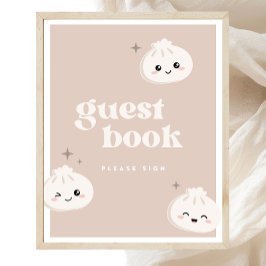 Little Dumpling Bao Dim Sum Guest Book Sign Poster