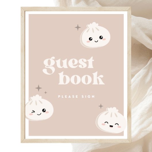 Little Dumpling Bao Dim Sum Guest Book Sign Poster