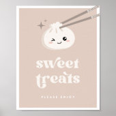 Little Dumpling Bao Dim Sum Sweet Treats Sign Poster (Voorkant)