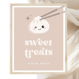 Little Dumpling Bao Dim Sum Sweet Treats Sign Poster