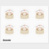 Little Dumpling Birthday Bedankt Ronde Sticker (Vel)