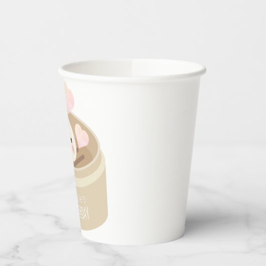 Little Dumpling Birthday Papieren Bekers (Links)