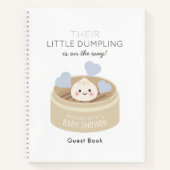 Little Dumpling Blue Baby shower Guest Book Notitieboek (Voorkant)