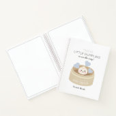 Little Dumpling Blue Baby shower Guest Book Notitieboek (Binnen)