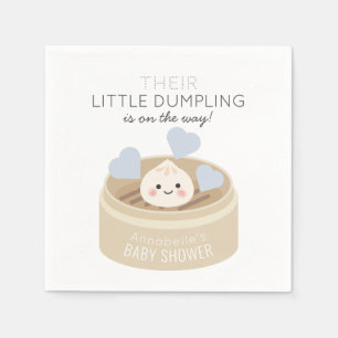 Little Dumpling Blue Baby shower Napkins Servet