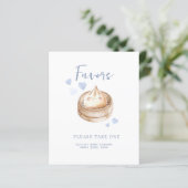 Little Dumpling Blue Baby shower voorkeursbord | w (Staand voorkant)