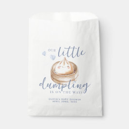 Little Dumpling Blue Waterverf Boy Baby shower Fa Bedankzakje