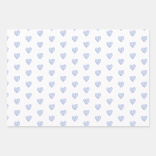 Little Dumpling Blue Waterverf Boy Baby shower Wr Inpakpapier Vel (Voorkant 2)