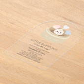 Little Dumpling Chinese Steamer Geslacht Onthullen Acryl Uitnodigingen (Laagn)