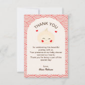 Little Dumpling Dim Sum Baby shower Bedankkaart (Voorkant)